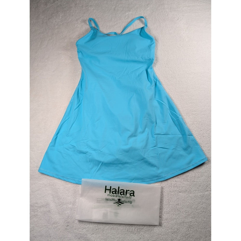 Halara Everyday Activity Dress XS Long Bright Gold Tennis Pickleball Pockets NWT - Picture 2 of 9